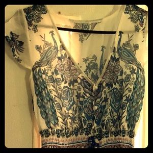 Beautiful Peacock Sheer Coverup/Dress